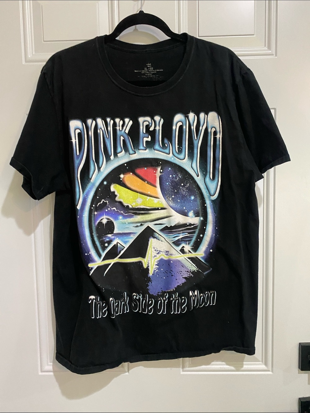 Pink Floyd Black Multicolor 'Dark Side' Graphic Short Sleeve Tee